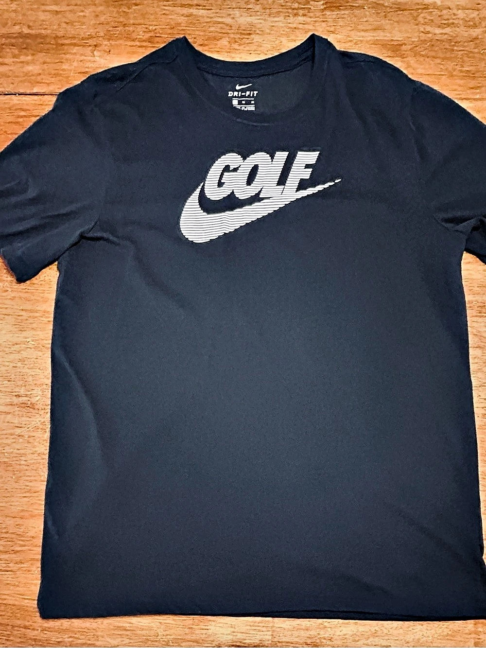 Nike Dri-FIT Logo Tee Black White Size XL